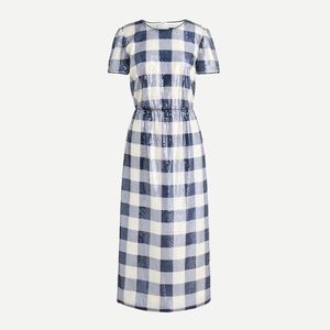 Sequin gingham dress J Crew